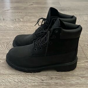 Black Combat Boots- Timberlands, Rugged Style